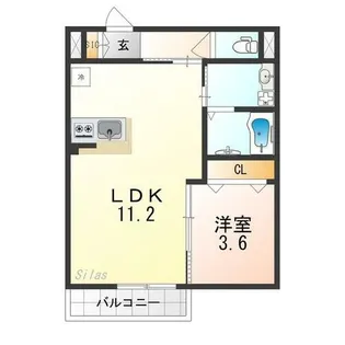 ARCAりんくうⅡ【2階】の間取り