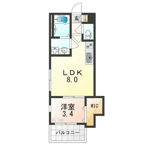 京都府京都市右京区太秦安井馬塚町【アパート】の間取り