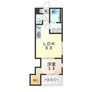 京都府京都市右京区太秦安井馬塚町【アパート】の間取り