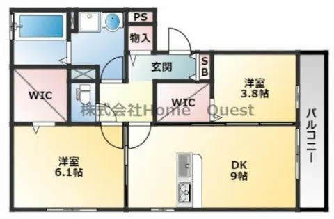 シャルムマヌワール【302号室】の間取り