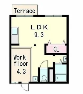 西矢倉ハイツA棟【1階】の間取り