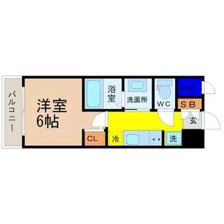 エステムコート名古屋新栄アクシス【6階】の間取り