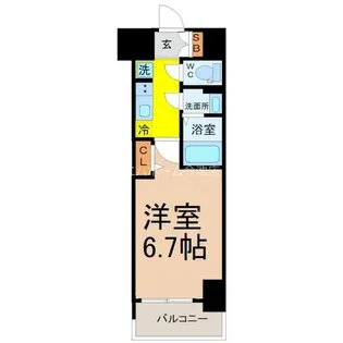 メイクス鶴舞Ⅱ【13階】の間取り