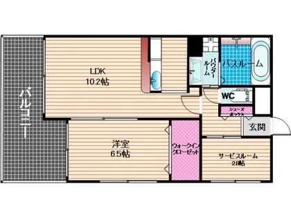 グランパ藤永田【8階】の間取り