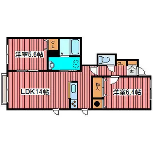 エクシードヒルB【101号室】の間取り