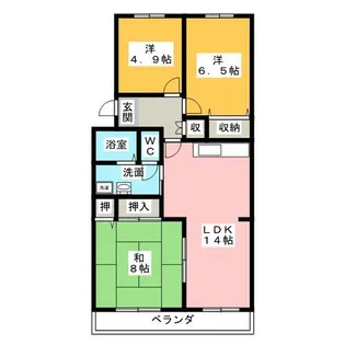 サニーコート西春【1階】の間取り