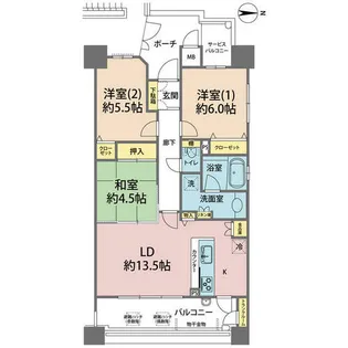 ヴェルシティ大阪(0005535)【6階】の間取り