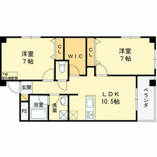 T-スクエア布施【2階】の間取り