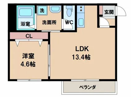 ルピナス阿倍野【3階】の間取り