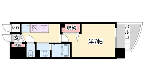 Luxe姫路【208号室】の間取り
