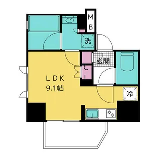 オープンレジデンシア栄THECOURT【5階】の間取り