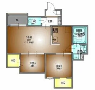 REGALESTルミナス黄金【3階】の間取り