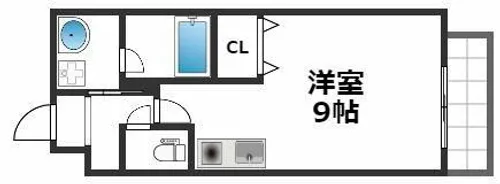 ハーティー玉造【1階】の間取り