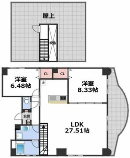THE PREMIUM AQUA【9階】の間取り