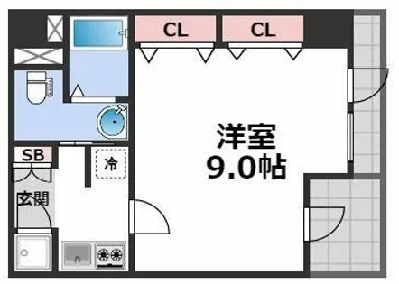 ルクレ西長堀【4階】の間取り