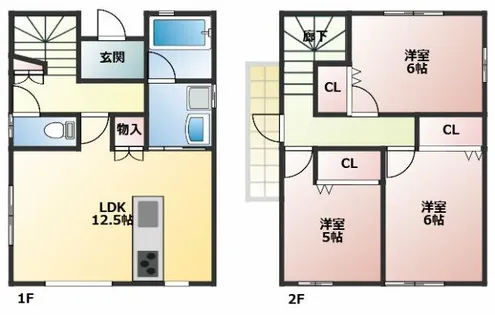 愛知県江南市古知野町杉山【一戸建】の間取り