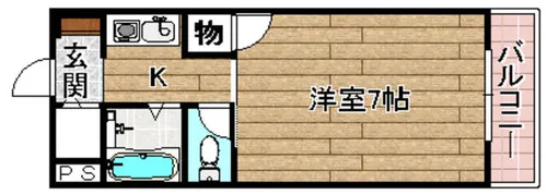 トレンディア松原【406号室】の間取り