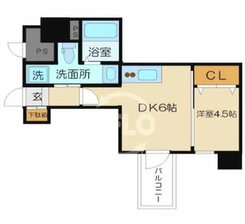セレニテ本町ROJI02【6階】の間取り