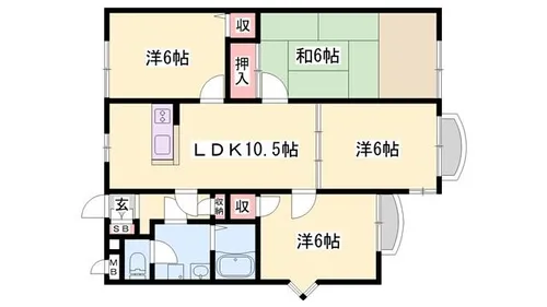 Fortuna【101号室】の間取り
