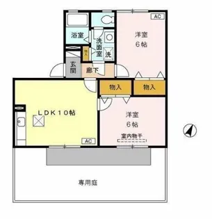 ウィング弥生【101号室】の間取り