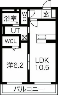 アイシェルフォート【102号室】の間取り