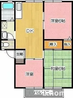 サンビレッヂ新和B棟【2階】の間取り