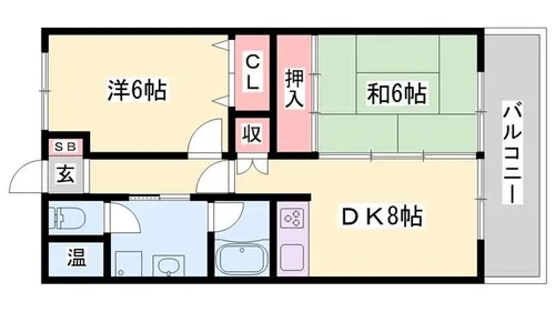 小玉ハイツ【2-C号室】の間取り