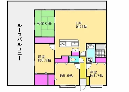 ザ・ブルックハウス【601号室】の間取り