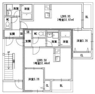 メゾン博多南【301号室】の間取り