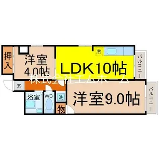 唐山ビル【504号室】の間取り