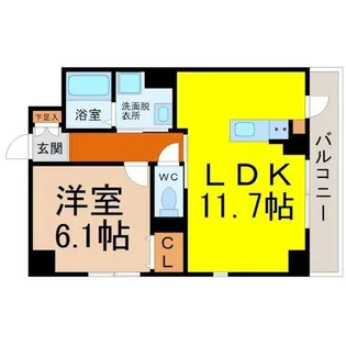 ロイヤル山王【7階】の間取り