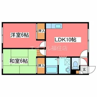 ルブールハヤシ【203号室】の間取り