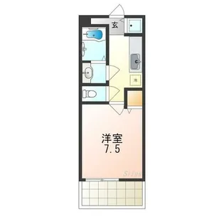 ドミール鳳【1階】の間取り