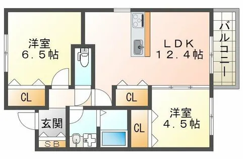 メリヤス城が山【3階】の間取り