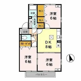 ヴェルドミールⅡ B【103号室】の間取り