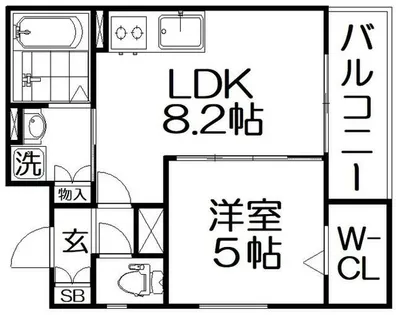 クリエオーレ星田【1階】の間取り