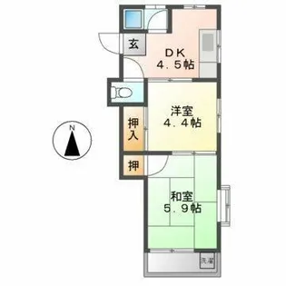 グリーンハイツ明和【3階】の間取り
