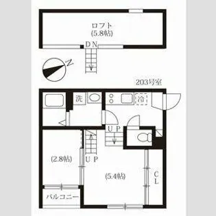 ハーモニーテラス松葉町【1階】の間取り