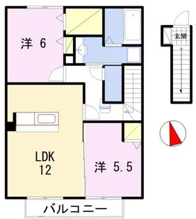 カーサフィオーレ【2階】の間取り