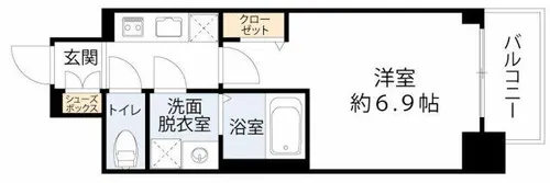ファステート難波デラックス【14階】の間取り