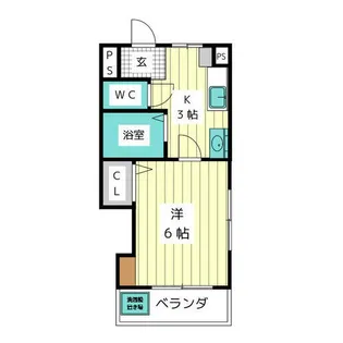 メゾンやよい【3階】の間取り