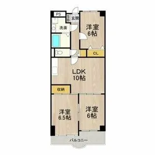 センターロイヤル【3階】の間取り