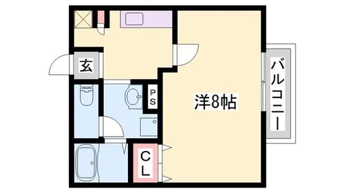 アパートメントハウス京口【1-B号室】の間取り