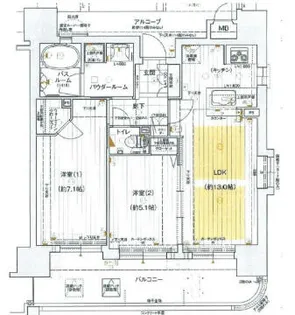 エステムエグゼ心斎橋【2階】の間取り