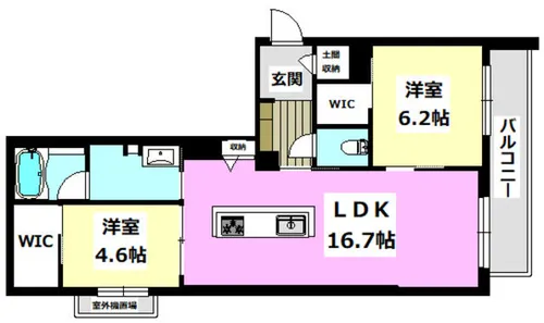 シャーメゾングランフリート【3階】の間取り