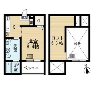 リゾレステ熱田【1階】の間取り