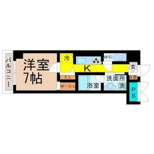 プレミアムコート新栄【7階】の間取り