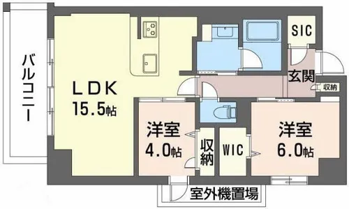 サンエール南堀江【10階】の間取り