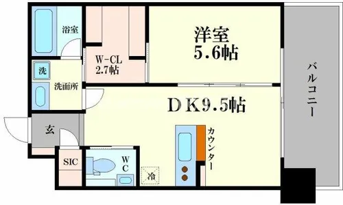 ベネチア天満橋【8階】の間取り