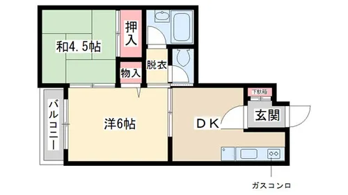 二宮ハウス【202号室】の間取り